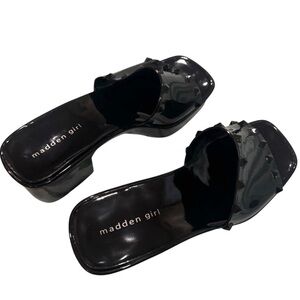 Madden Girl Sandals  Studded Block Heel Slide Sandals Whimsigoth Black Size 6.5